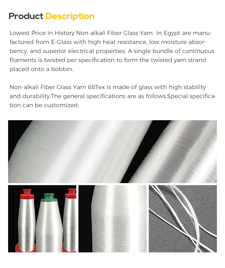 Fiberglass yarn e 136 for plaster expanded wholesale 