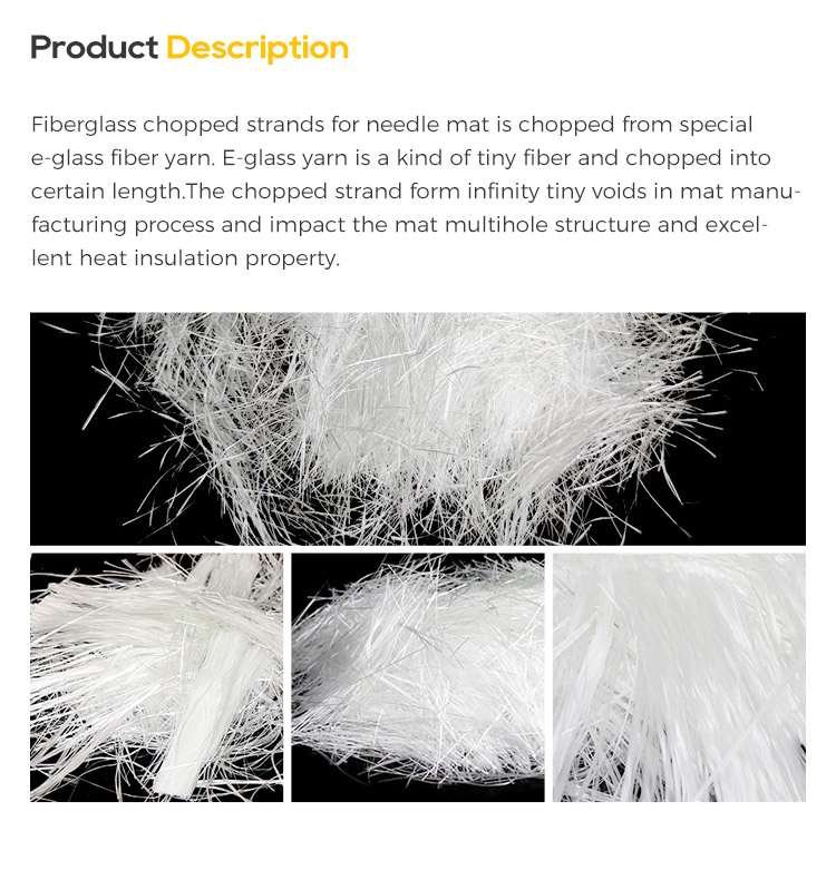 High quality low price 8mm fiberglass strands for needle mat